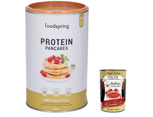 Neutral Protein Pancake, Pfannkuchen 400g - Neutral Protein Zubereitung für Pfannkuchen - Glutenfrei + Italian Gourmet polpa 400g von Italian Gourmet E.R.