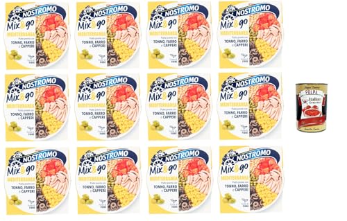 Nostromo Mix & Go Mediterranea Fertiggericht mit Thunfisch, Dinkel und Kapern 12x190gr + Italian Gourmet Polpa 400g Nostromo Mix & Go Mediterranea Fertiggericht mit Thunfisch, Dinkel und Kapern 12x190gr + Italian Gourmet Polpa 400g von Italian Gourmet E.R.