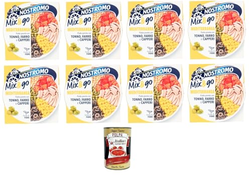 Nostromo Mix & Go Mediterranea Fertiggericht mit Thunfisch, Dinkel und Kapern 8x190gr + Italian Gourmet Polpa 400g Nostromo Mix & Go Mediterranea Fertiggericht mit Thunfisch, Dinkel und Kapern 8x190gr + Italian Gourmet Polpa 400g von Italian Gourmet E.R.