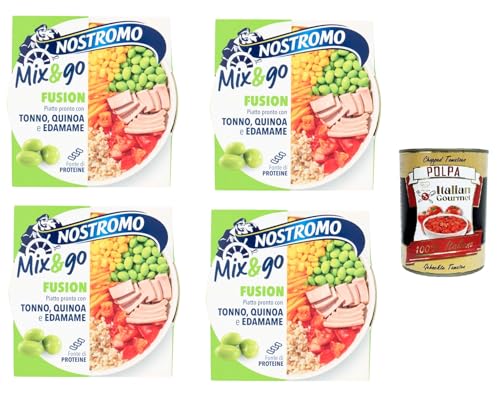 Nostromo- Mix & go Fusion Fertiggericht mit Thunfisch, Quinoa und Edamame 4x 190gr + Italian Gourmet Polpa 400g Nostromo- Mix & go Fusion Fertiggericht mit Thunfisch, Quinoa und Edamame 4x 190gr + Italian Gourmet Polpa 400g von Italian Gourmet E.R.
