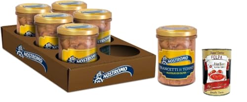 Nostromo - Thunfischspuren mit Olivenöl, 6 Gläser von 180gr. Überlegene Qualität, handgefertigt, Quelle von Omega 3 + Italian Gourmet polpa 400g Nostromo - Thunfischspuren mit Olivenöl, 6 Gläser von 180gr. Überlegene Qualität, handgefertigt, Quelle von Omega 3 + Italian Gourmet polpa 400g von Italian Gourmet E.R.