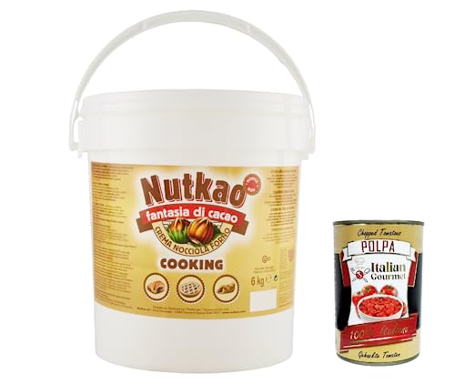 Nutkao crema nocciola forno, Cooking, Haselnusscreme für den Ofen Brotaufstrich XXL Nougatcreme 6kg + Italian Gourmet polpa 400g von Italian Gourmet E.R.