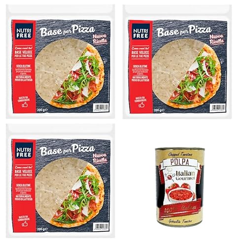Nutri Free Base per Pizza Glutenfreier Pizzaboden 3x 200gr + Italian Gourmet polpa 400g Nutri Free Base per Pizza Glutenfreier Pizzaboden 3x 200gr + Italian Gourmet polpa 400g von Italian Gourmet E.R.