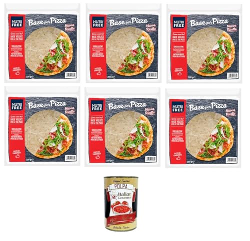 Nutri Free Base per Pizza Glutenfreier Pizzaboden 6x 200gr + Italian Gourmet polpa 400g von Italian Gourmet E.R.