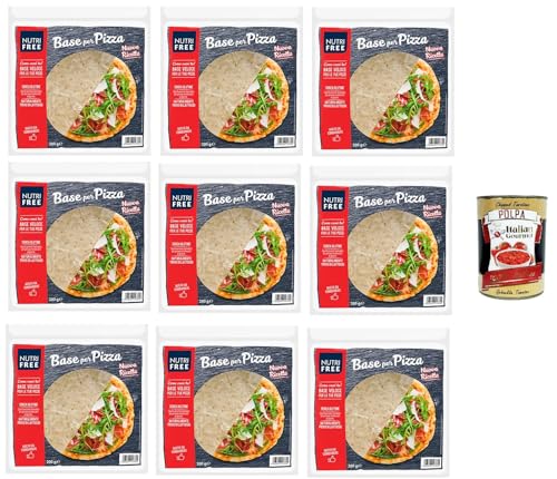 Nutri Free Base per Pizza Glutenfreier Pizzaboden 9x 200gr + Italian Gourmet polpa 400g von Italian Gourmet E.R.