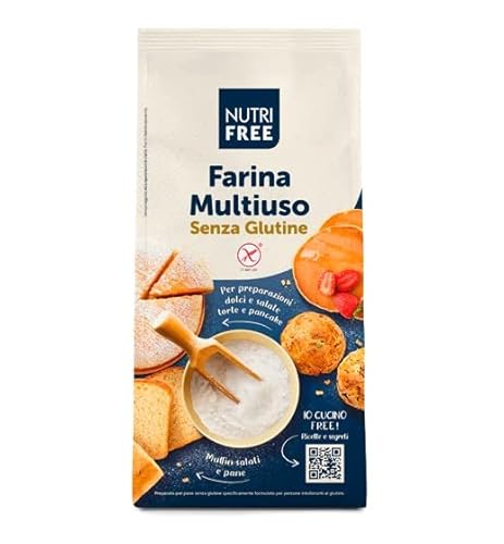 Nutri Free Farina Multiuso Mehrzweckmehl Mehl Laktose- und Milcheiweißfrei Glutenfrei 1Kg-Packung ideal für süß und herzhaft Nutri Free Farina Multiuso Mehrzweckmehl Mehl Laktose- und Milcheiweißfrei Glutenfrei 1Kg-Packung ideal für süß und herzhaft von Italian Gourmet E.R.