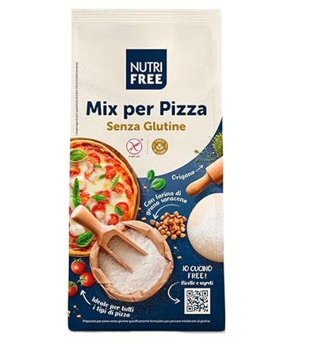 Nutri Free Mix per Pizza Mehl Laktose- und Milcheiweißfrei Glutenfrei 1Kg-Packung Ideal für alle Arten von Pizza von Italian Gourmet E.R.