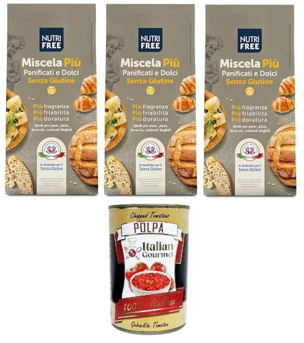 NutriFree Miscela Più Mischung aus glutenfreiem Brot und Desserts 3x 1kg + Italian Gourmet polpa 400g NutriFree Miscela Più Mischung aus glutenfreiem Brot und Desserts 3x 1kg + Italian Gourmet polpa 400g von Italian Gourmet E.R.