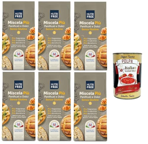 NutriFree Miscela Più Mischung aus glutenfreiem Brot und Desserts 6x 1kg + Italian Gourmet polpa 400g NutriFree Miscela Più Mischung aus glutenfreiem Brot und Desserts 6x 1kg + Italian Gourmet polpa 400g von Italian Gourmet E.R.