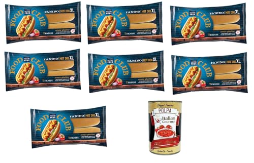 NutriFree Panino Hot Dog XL XL-Hot-Dog-Sandwich 7x 130gr + Italian Gourmet polpa 400g NutriFree Panino Hot Dog XL XL-Hot-Dog-Sandwich 7x 130gr + Italian Gourmet polpa 400g von Italian Gourmet E.R.