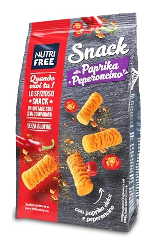 Nutrifree Glutenfreier Snack mit Paprika- und Chiligeschmack,Brotersatz,Laktosefrei und Eifrei 100g + Italian Gourmet Polpa di Pomodoro 400g Dose von Italian Gourmet E.R.