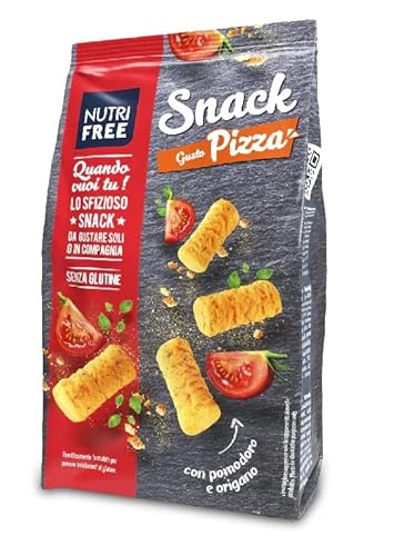 Nutrifree Glutenfreier Snack mit Pizzageschmack,Brotersatz,Laktosefrei und Eifrei 100g + Italian Gourmet Polpa di Pomodoro 400g Dose von Italian Gourmet E.R.