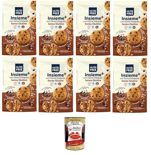 Nutrifree Insieme+ Biscotti con Farina integrale con Gocce di cioccolato e Mirtilli Kekse aus Vollkornmehl mit Schokoladenstückchen und Blaubeeren 4x250gr + Italian Gourmet polpa 400g Nutrifree Insieme+ Biscotti con Farina integrale con Gocce di cioccolato e Mirtilli Kekse aus Vollkornmehl mit Schokoladenstückchen und Blaubeeren 4x250gr + Italian Gourmet polpa 400g von Italian Gourmet E.R.