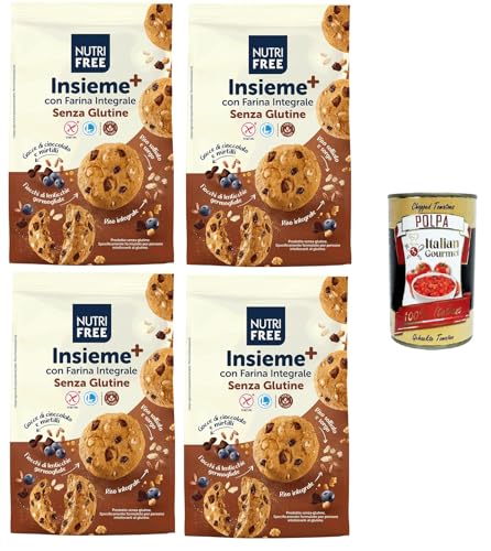 Nutrifree Insieme+ Biscotti con Farina integrale con Gocce di cioccolato e Mirtilli Kekse aus Vollkornmehl mit Schokoladenstückchen und Blaubeeren 4x250gr + Italian Gourmet polpa 400g Nutrifree Insieme+ Biscotti con Farina integrale con Gocce di cioccolato e Mirtilli Kekse aus Vollkornmehl mit Schokoladenstückchen und Blaubeeren 4x250gr + Italian Gourmet polpa 400g von Italian Gourmet E.R.