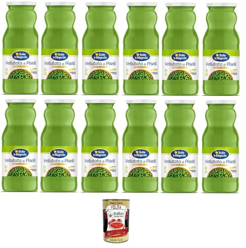 O Sole e Napule Vellutata di Piselli senza Bucce Pürierte Erbsen ohne Schale 12x 350gr + Italian Gourmet polpa 400g O Sole e Napule Vellutata di Piselli senza Bucce Pürierte Erbsen ohne Schale 12x 350gr + Italian Gourmet polpa 400g von Italian Gourmet E.R.