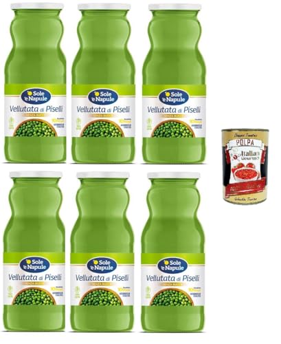 O Sole e Napule Vellutata di Piselli senza Bucce Pürierte Erbsen ohne Schale 6x 350gr + Italian Gourmet polpa 400g O Sole e Napule Vellutata di Piselli senza Bucce Pürierte Erbsen ohne Schale 6x 350gr + Italian Gourmet polpa 400g von Italian Gourmet E.R.