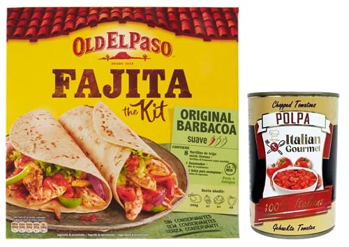 Old El Paso Fajita The Kit Original Barbacoa,Mexikanische Spezialitäten,500-g-Packung + Italian Gourmet Polpa di Pomodoro 400g Dose von Italian Gourmet E.R.
