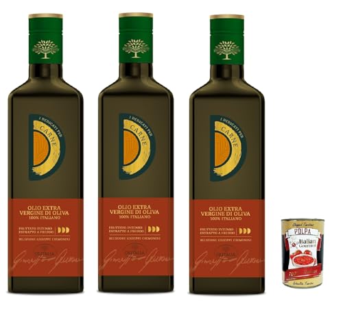 Olitalia, Olio Extravergine di Oliva, I Dedicati Carne, Natives Olivenöl extra für Fleischgerichte, 3x 500ml + Italian Gourmet polpa 400g Olitalia, Olio Extravergine di Oliva, I Dedicati Carne, Natives Olivenöl extra für Fleischgerichte, 3x 500ml + Italian Gourmet polpa 400g von Italian Gourmet E.R.