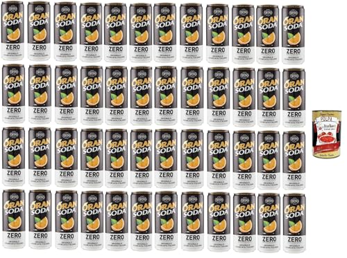 Oransoda Zero Erfrischungsgetränk Orangenlemonade, Ohne Zuckerzusatz, orange italian soft drink sugar free, 48x 33cl + Italian Gourmet polpa 400g Oransoda Zero Erfrischungsgetränk Orangenlemonade, Ohne Zuckerzusatz, orange italian soft drink sugar free, 48x 33cl + Italian Gourmet polpa 400g von Italian Gourmet E.R.