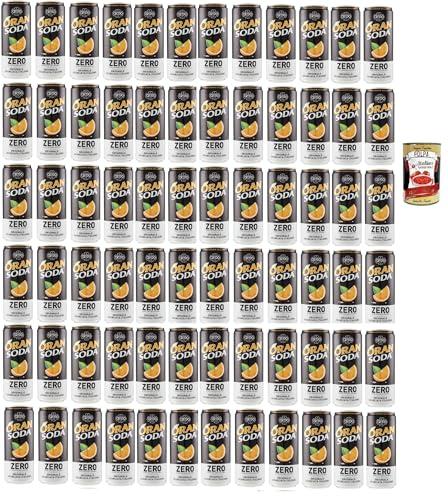 Oransoda Zero Erfrischungsgetränk Orangenlemonade, Ohne Zuckerzusatz, orange italian soft drink sugar free, 72x 33cl + Italian Gourmet polpa 400g Oransoda Zero Erfrischungsgetränk Orangenlemonade, Ohne Zuckerzusatz, orange italian soft drink sugar free, 72x 33cl + Italian Gourmet polpa 400g von Italian Gourmet E.R.