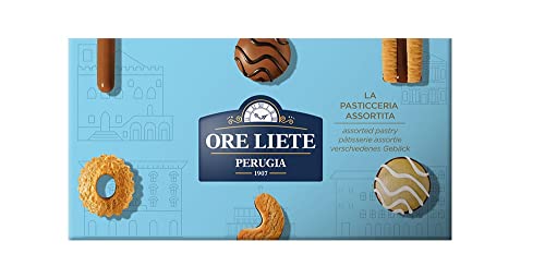 Ore Liete Perugia La Pasticceria Assortita Verschiedene Kekse Italienische Spezialität Geschenkbox 300g von Italian Gourmet E.R.