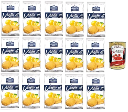 Ore Liete Perugia- Voglia Di Biscotti di frolla ripieni di Crema Limone Lust auf Mürbeteigkekse gefüllt mit Zitronencreme 15x200gr+ Italian Gourmet polpa 400g Ore Liete Perugia- Voglia Di Biscotti di frolla ripieni di Crema Limone Lust auf Mürbeteigkekse gefüllt mit Zitronencreme 15x200gr+ Italian Gourmet polpa 400g von Italian Gourmet E.R.