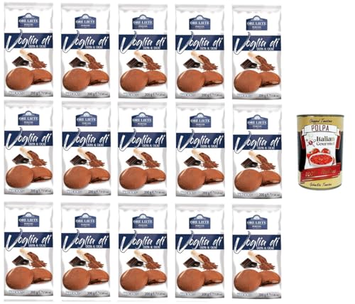Ore Liete Perugia- Voglia Di Biscotti di frolla ripieni di Crema al Cacao Lust auf Mürbeteigkekse gefüllt mit Kakaocreme 15x200gr+ Italian Gourmet polpa 400g Ore Liete Perugia- Voglia Di Biscotti di frolla ripieni di Crema al Cacao Lust auf Mürbeteigkekse gefüllt mit Kakaocreme 15x200gr+ Italian Gourmet polpa 400g von Italian Gourmet E.R.