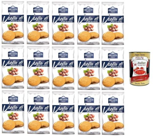 Ore Liete Perugia- Voglia Di Biscotti di frolla ripieni di Crema alla Nocciola Lust auf Mürbeteigkekse gefüllt mit Haselnusscreme 15x200gr+ Italian Gourmet polpa 400g Ore Liete Perugia- Voglia Di Biscotti di frolla ripieni di Crema alla Nocciola Lust auf Mürbeteigkekse gefüllt mit Haselnusscreme 15x200gr+ Italian Gourmet polpa 400g von Italian Gourmet E.R.