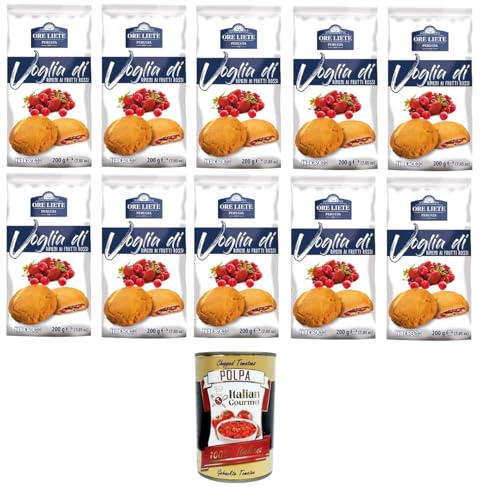 Ore Liete Perugia- Voglia Di Biscotti di frolla ripieniai frutti rossi Lust auf Mürbeteigkekse gefüllt mit roten Früchten 10x200gr + Italian Gourmet polpa 400g Ore Liete Perugia- Voglia Di Biscotti di frolla ripieniai frutti rossi Lust auf Mürbeteigkekse gefüllt mit roten Früchten 10x200gr + Italian Gourmet polpa 400g von Italian Gourmet E.R.