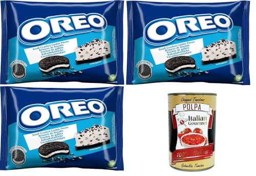 Oreo-Krümel, zerbröckelte Oreo-Originalkekse ohne Sahne, perfekte Zutat für Ihre Rezepte, 3x400 g + Italian Gourmet polpa 400g Oreo-Krümel, zerbröckelte Oreo-Originalkekse ohne Sahne, perfekte Zutat für Ihre Rezepte, 3x400 g + Italian Gourmet polpa 400g von Italian Gourmet E.R.