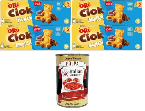 Oro Ciok Orso Ciok Weicher Snack mit Schokoladencremefüllung 4x150gr + Italian Gourmet polpa 400g Oro Ciok Orso Ciok Weicher Snack mit Schokoladencremefüllung 4x150gr + Italian Gourmet polpa 400g von Italian Gourmet E.R.