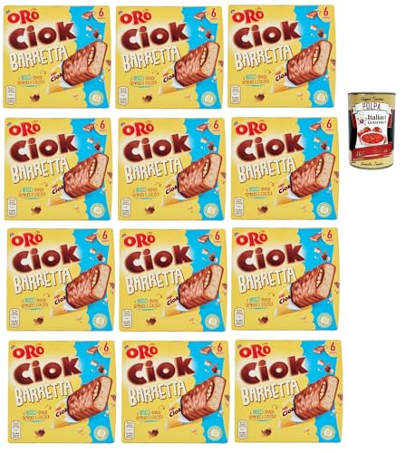 Oro Ciok Saiwa Barretta, Duftender riegel Keks, überzogen mit Milchschokolade und gefüllt mit Puffreis und Kakao, 12x 162 g + Italian Gourmet polpa 400g Oro Ciok Saiwa Barretta, Duftender riegel Keks, überzogen mit Milchschokolade und gefüllt mit Puffreis und Kakao, 12x 162 g + Italian Gourmet polpa 400g von Italian Gourmet E.R.
