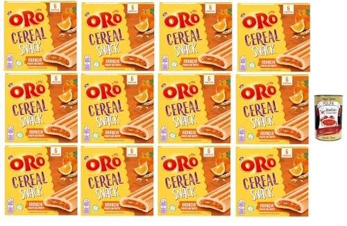 Oro Saiwa, Cereal Snack Arancia, Weiche Müsli -Kekse mit Orangenfüllung, Faserquelle und Magnesium, 12x 162G + Italian Gourmet polpa 400g Oro Saiwa, Cereal Snack Arancia, Weiche Müsli -Kekse mit Orangenfüllung, Faserquelle und Magnesium, 12x 162G + Italian Gourmet polpa 400g von Italian Gourmet E.R.