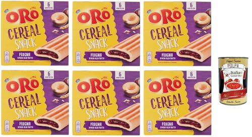 Oro Saiwa, Cereal Snack Prugna, Weiche Müsli -Kekse mit Pflaumenfüllung, Faserquelle und Magnesium, 6x 162G + Italian Gourmet polpa 400g Oro Saiwa, Cereal Snack Prugna, Weiche Müsli -Kekse mit Pflaumenfüllung, Faserquelle und Magnesium, 6x 162G + Italian Gourmet polpa 400g von Italian Gourmet E.R.