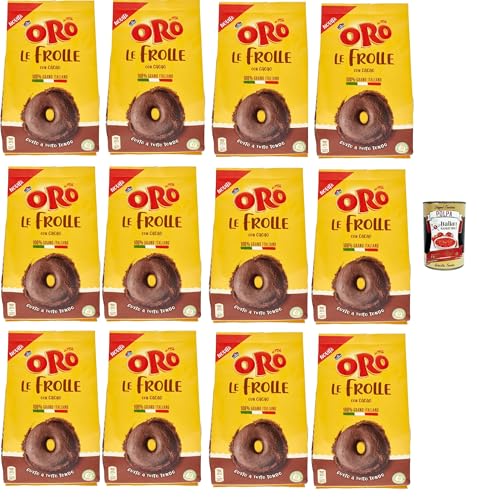 Oro Saiwa, Le Frolle Cacao, Italienische Mürbeteigkekse mit Kakao, biscuits 100 % Italienischer Weizen, 12x 300g + Italian Gourmet polpa 400g Oro Saiwa, Le Frolle Cacao, Italienische Mürbeteigkekse mit Kakao, biscuits 100 % Italienischer Weizen, 12x 300g + Italian Gourmet polpa 400g von Italian Gourmet E.R.
