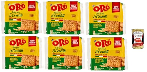 Oro Saiwa 5 Cereali, Vollkreidekekse mit Weizen, Reis, Gerste, Hafer und Roggen, Magnesiumquelle und voller Ballaststoffe, 100% italienischer Weizen, 6x 420 g + Italian Gourmet polpa 400g Oro Saiwa 5 Cereali, Vollkreidekekse mit Weizen, Reis, Gerste, Hafer und Roggen, Magnesiumquelle und voller Ballaststoffe, 100% italienischer Weizen, 6x 420 g + Italian Gourmet polpa 400g von Italian Gourmet E.R.
