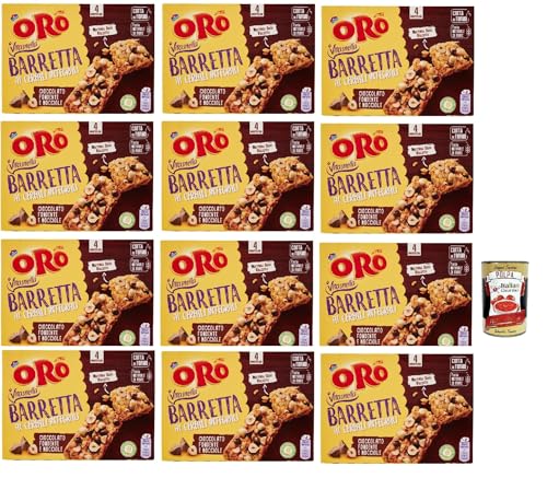 Oro Saiwa Barretta ai Cereali Integrali e al Cioccolato Fondente e Nocciole, Riegel snack mit Ganzes Getreide und dunkle Schokoladen und Haselnüsse 12x 160 g + Italian Gourmet polpa 400g Oro Saiwa Barretta ai Cereali Integrali e al Cioccolato Fondente e Nocciole, Riegel snack mit Ganzes Getreide und dunkle Schokoladen und Haselnüsse 12x 160 g + Italian Gourmet polpa 400g von Italian Gourmet E.R.