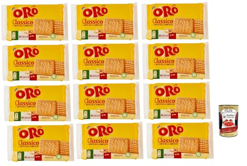 Oro Saiwa Biscotti Classici, Italienische klassische Kekse zum Frühstück, 100% italienischer Weizen, 12x 250 g + italian Gourmet polpa 400g Oro Saiwa Biscotti Classici, Italienische klassische Kekse zum Frühstück, 100% italienischer Weizen, 12x 250 g + italian Gourmet polpa 400g von Italian Gourmet E.R.