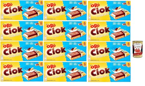 Oro Saiwa Ciok con Cuor di Latte, Keks riegel mit Schokoladentafel und weicher Milchfüllung 12x 120 g + Italian Gourmet polpa 400g Oro Saiwa Ciok con Cuor di Latte, Keks riegel mit Schokoladentafel und weicher Milchfüllung 12x 120 g + Italian Gourmet polpa 400g von Italian Gourmet E.R.