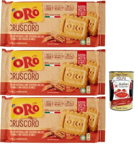 Oro Saiwa Cruscoro, kekse Kurzkurzbread mit rohem Rohrzucker und einem Tropfen Honig, 3x 400 g, cookies biscuits + Italian Gourmet polpa 400g Oro Saiwa Cruscoro, kekse Kurzkurzbread mit rohem Rohrzucker und einem Tropfen Honig, 3x 400 g, cookies biscuits + Italian Gourmet polpa 400g von Italian Gourmet E.R.