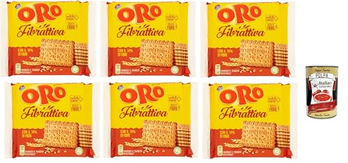 Oro Saiwa Fibrattiva, Frühstückskekse, Kekse mit Vollkornmehl, Biscuits mit 14% Ballaststoffen, 6x 400g + Italian Gourmet polpa 400g Oro Saiwa Fibrattiva, Frühstückskekse, Kekse mit Vollkornmehl, Biscuits mit 14% Ballaststoffen, 6x 400g + Italian Gourmet polpa 400g von Italian Gourmet E.R.