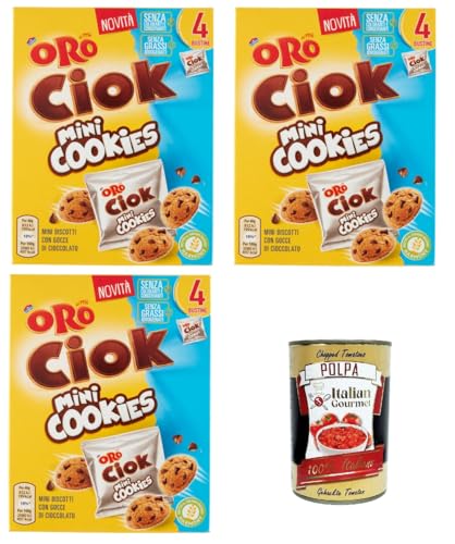 Oro Saiwa- Oro Ciock MiniCoockies Mini-Schokoladenkekse 3x 160gr + Italian Gourmet polpa 400g Oro Saiwa- Oro Ciock MiniCoockies Mini-Schokoladenkekse 3x 160gr + Italian Gourmet polpa 400g von Italian Gourmet E.R.