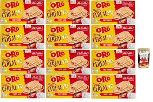 Oro Saiwa Vitasnella, Cereal Yo On Frutti Rossi e Yogurt, Kekse mit weicher Füllung von roten Früchten und Joghurt, Faser- und Magnesiumquelle, 12x 253g + Italian Gourmet polpa 400g Oro Saiwa Vitasnella, Cereal Yo On Frutti Rossi e Yogurt, Kekse mit weicher Füllung von roten Früchten und Joghurt, Faser- und Magnesiumquelle, 12x 253g + Italian Gourmet polpa 400g von Italian Gourmet E.R.