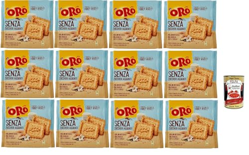 Oro Saiwa senza Zuccheri Aggiunti, Kekse ohne Zuckerzusatz, Vollkebekekuiten mit Vanille, Milch und Getreide, Faserquelle mit Vollkornmehl, 12x 300g, biscuits cookies + Italian Gourmet polpa 400g Oro Saiwa senza Zuccheri Aggiunti, Kekse ohne Zuckerzusatz, Vollkebekekuiten mit Vanille, Milch und Getreide, Faserquelle mit Vollkornmehl, 12x 300g, biscuits cookies + Italian Gourmet polpa 400g von Italian Gourmet E.R.
