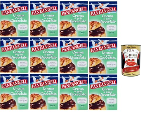 PANEANGELI Crema al gusto Cioccolato, Mischung Pulver Schokoladen geschmacks creme fur , Ideal zum Füllen von Kuchen, Torten, Krapfen, Puffs und Gebäck. 12x 172g + Italian Gourmet polpa 400g PANEANGELI Crema al gusto Cioccolato, Mischung Pulver Schokoladen geschmacks creme fur , Ideal zum Füllen von Kuchen, Torten, Krapfen, Puffs und Gebäck. 12x 172g + Italian Gourmet polpa 400g von Italian Gourmet E.R.
