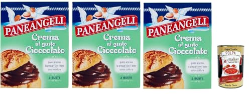 PANEANGELI Crema al gusto Cioccolato, Mischung Pulver Schokoladen geschmacks creme fur , Ideal zum Füllen von Kuchen, Torten, Krapfen, Puffs und Gebäck. 3x 172g + Italian Gourmet polpa 400g PANEANGELI Crema al gusto Cioccolato, Mischung Pulver Schokoladen geschmacks creme fur , Ideal zum Füllen von Kuchen, Torten, Krapfen, Puffs und Gebäck. 3x 172g + Italian Gourmet polpa 400g von Italian Gourmet E.R.