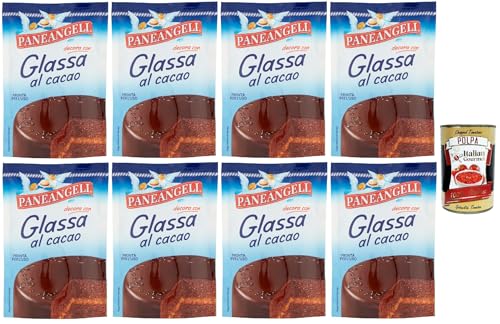 PANEANGELI Glassa al cacao, Kakaoglasur, Schokolade, gebrauchsfertig für Desserts, 8x 125 g + Italian Gourmet polpa 400g PANEANGELI Glassa al cacao, Kakaoglasur, Schokolade, gebrauchsfertig für Desserts, 8x 125 g + Italian Gourmet polpa 400g von Italian Gourmet E.R.