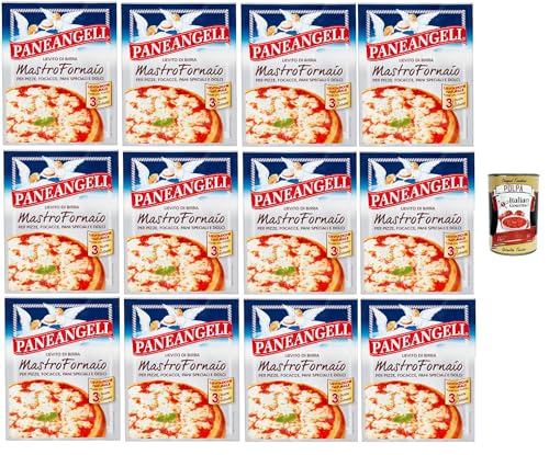 PANEANGELI Lievito di Birra Mastro Fornaio per Pizze, Focacce, Pani Speciali e Dolci, Brauhefe Hefe für süß und herzhaft, dehydrierte Hefe 100% Italienisches, 12x 21g + Italian Gourmet polpa 400g PANEANGELI Lievito di Birra Mastro Fornaio per Pizze, Focacce, Pani Speciali e Dolci, Brauhefe Hefe für süß und herzhaft, dehydrierte Hefe 100% Italienisches, 12x 21g + Italian Gourmet polpa 400g von Italian Gourmet E.R.