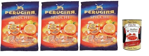 PERUGINA SPICCHI Caramelle al sapore di agrumi, Zitrusgewürzte Süßigkeiten italien lollies Bonbons Beutel 3x 200g + Italian Gourmet polpa 400g PERUGINA SPICCHI Caramelle al sapore di agrumi, Zitrusgewürzte Süßigkeiten italien lollies Bonbons Beutel 3x 200g + Italian Gourmet polpa 400g von Italian Gourmet E.R.