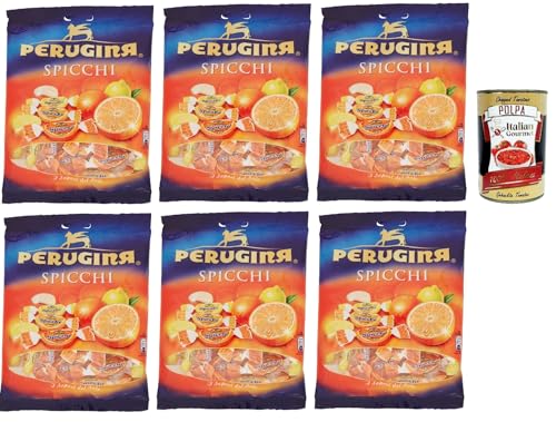 PERUGINA SPICCHI Caramelle al sapore di agrumi, Zitrusgewürzte Süßigkeiten italien lollies Bonbons Beutel 6x 200g + Italian Gourmet polpa 400g PERUGINA SPICCHI Caramelle al sapore di agrumi, Zitrusgewürzte Süßigkeiten italien lollies Bonbons Beutel 6x 200g + Italian Gourmet polpa 400g von Italian Gourmet E.R.
